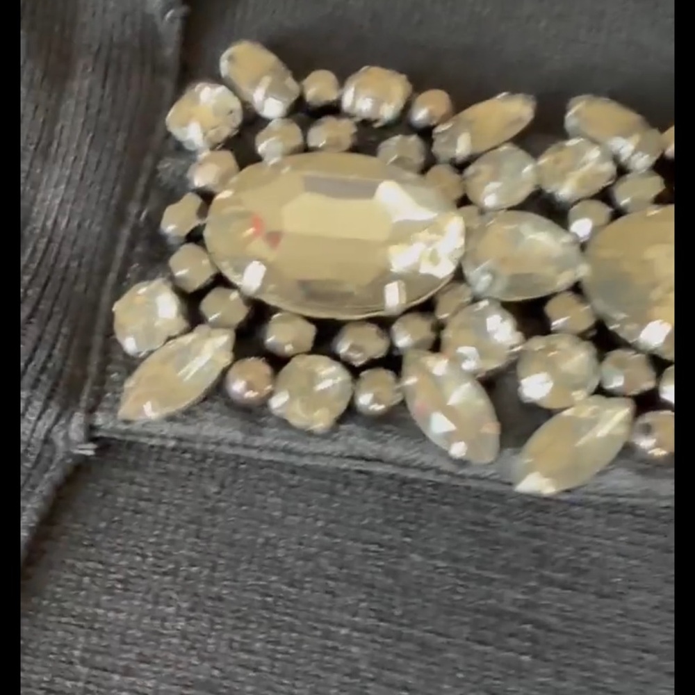 Zara Black Evening  Dress with Embellished Sparkle  Detail in back - Picture 8 of 12